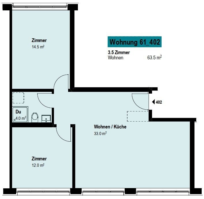 Appartement de 2 ½ pièces
