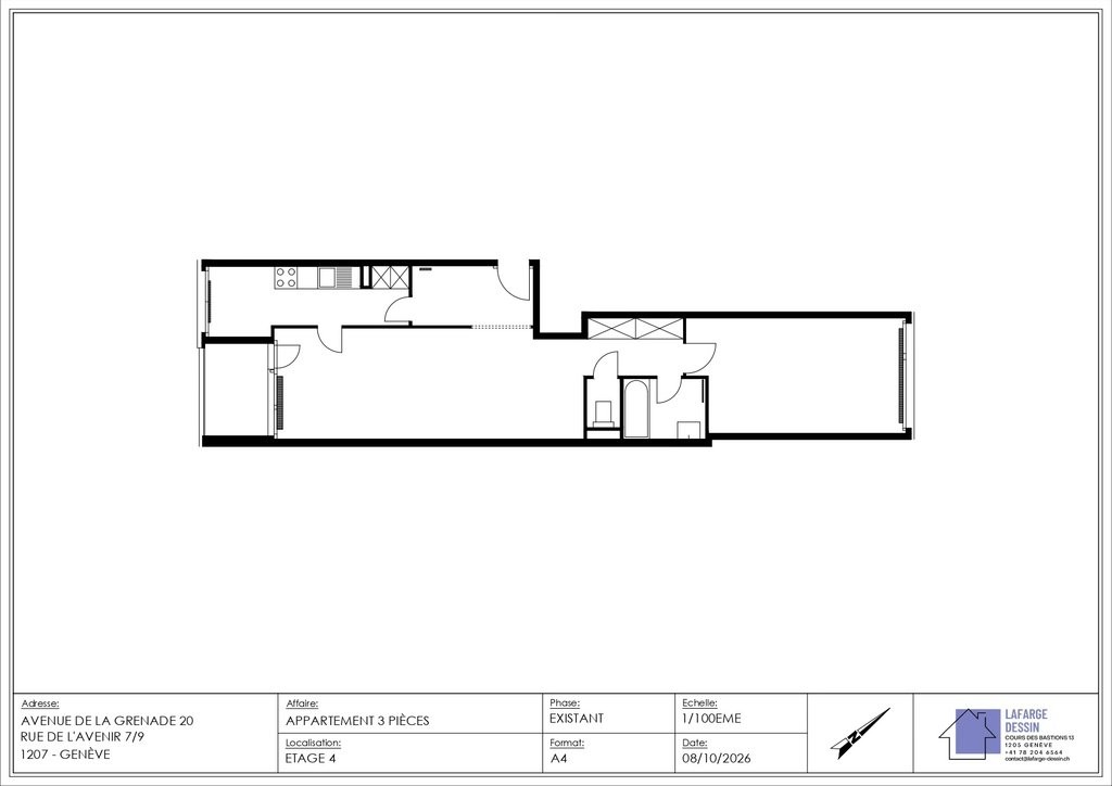 3 rooms apartment