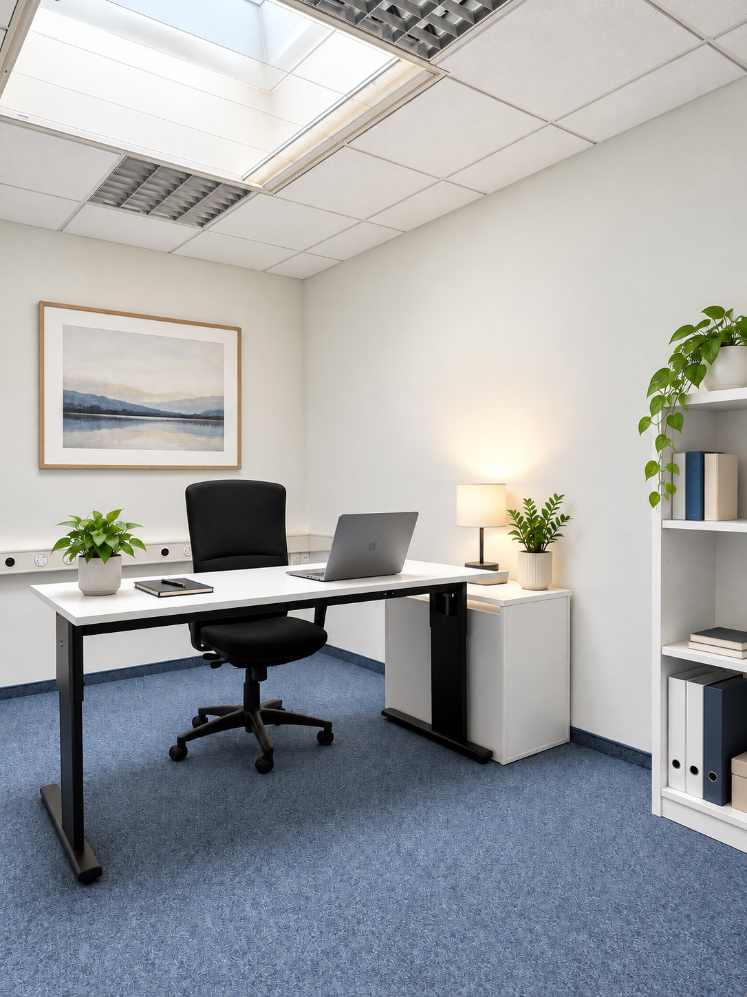 Bright single office in Baar/Sihlbrugg with meeting room & kitchen