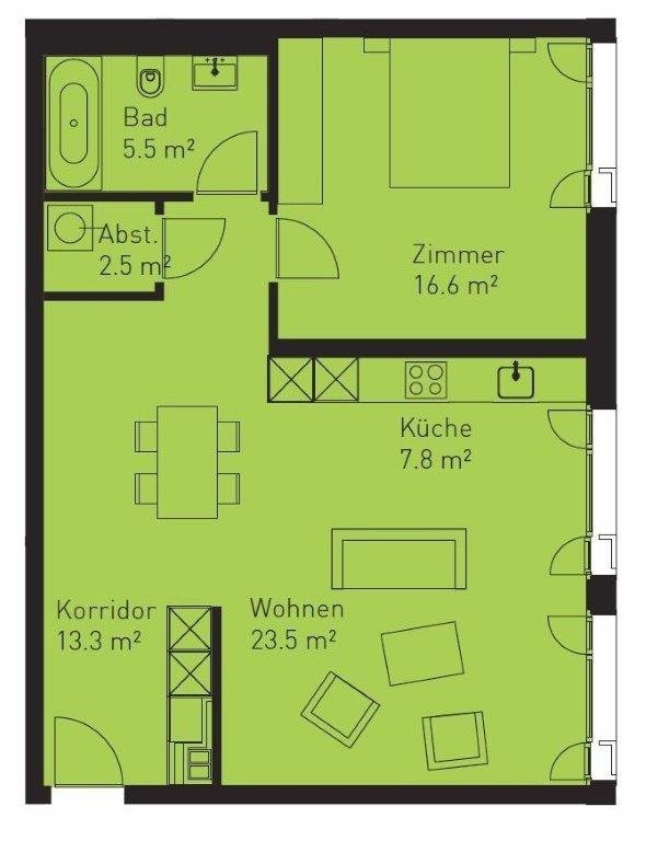 2 ½ rooms apartment, photo 8 of 8