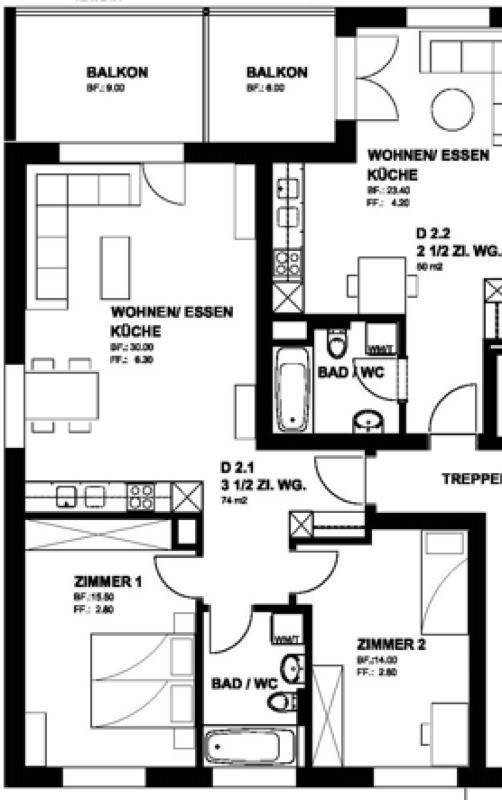 3 ½ rooms apartment, photo 3 of 9