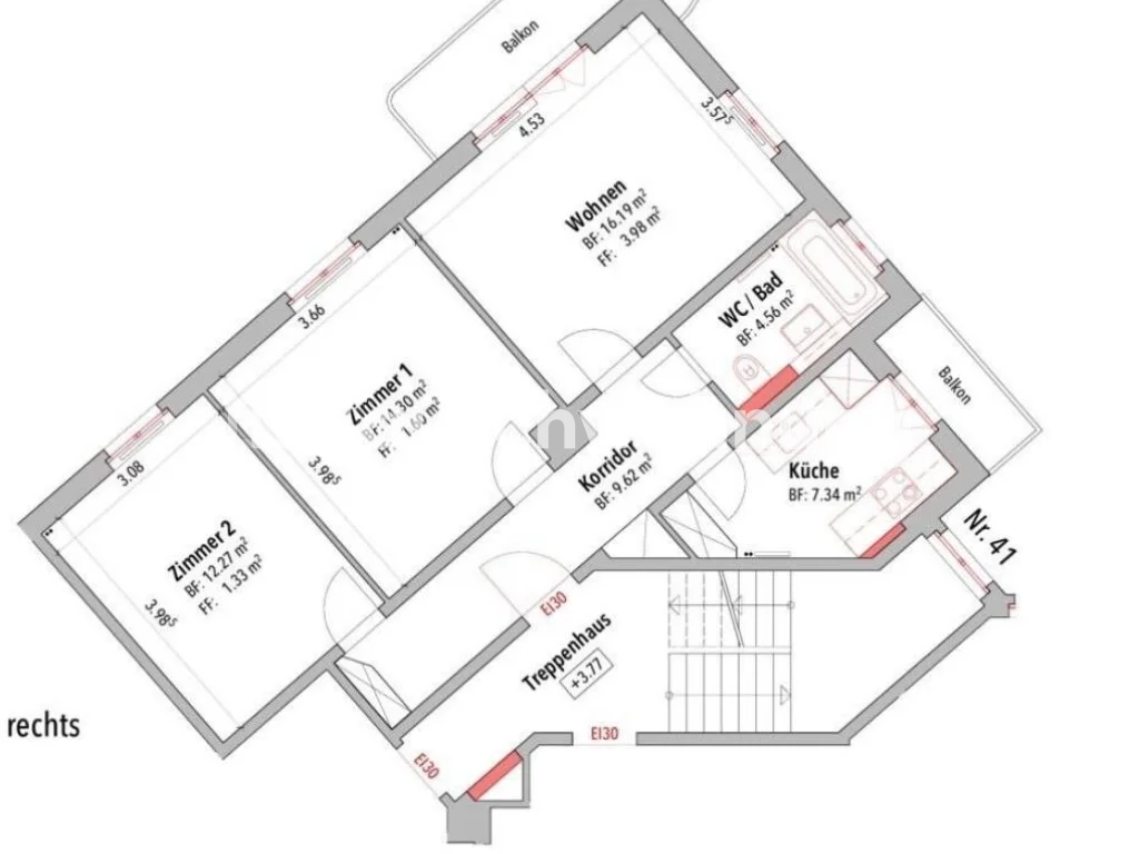 3 ½ rooms apartment