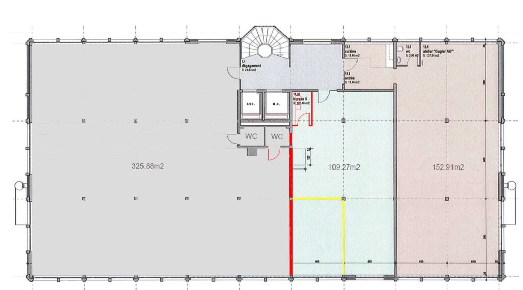 570m² office