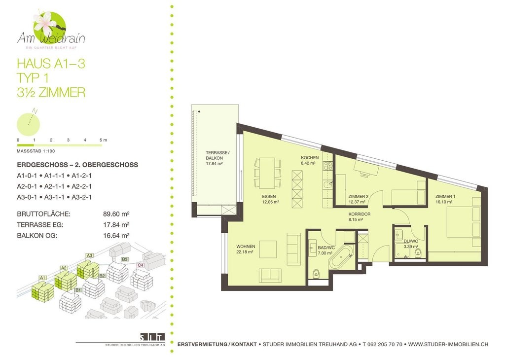 Appartement de 3 ½ pièces