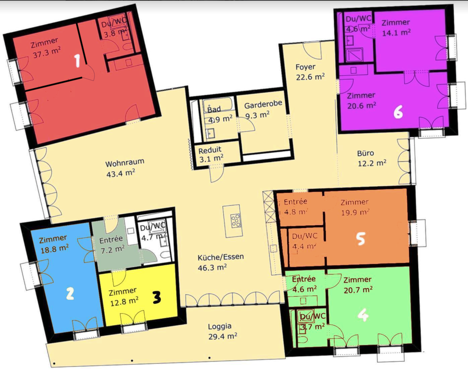 Chambre dans un appartement partagé