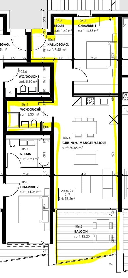 2 rooms apartment
