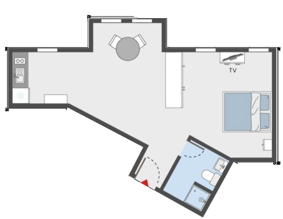 1 room apartment