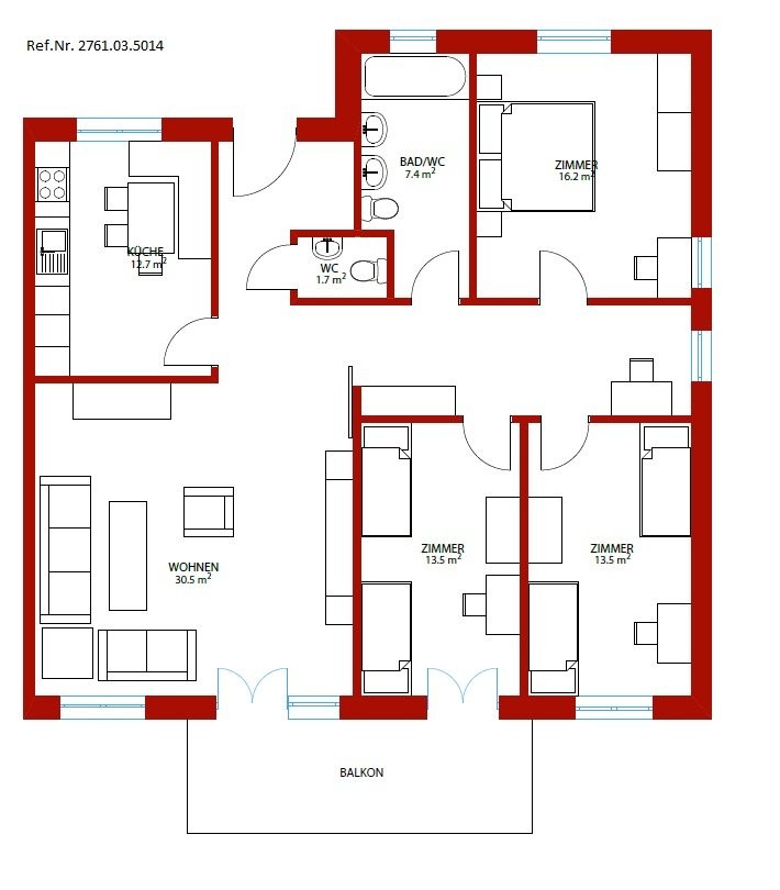 4 ½ rooms apartment, Foto 10 von 10