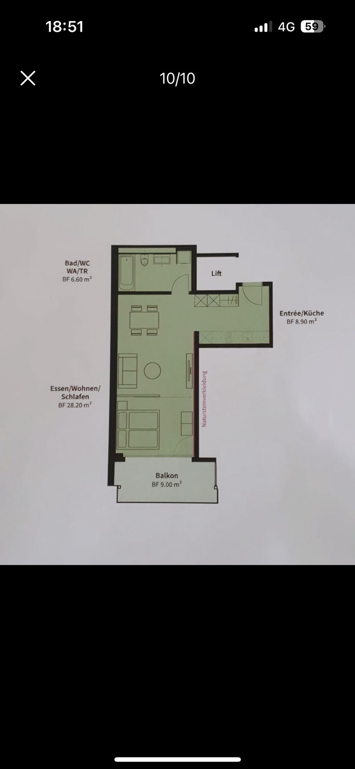 2 rooms apartment, Foto 6 von 6