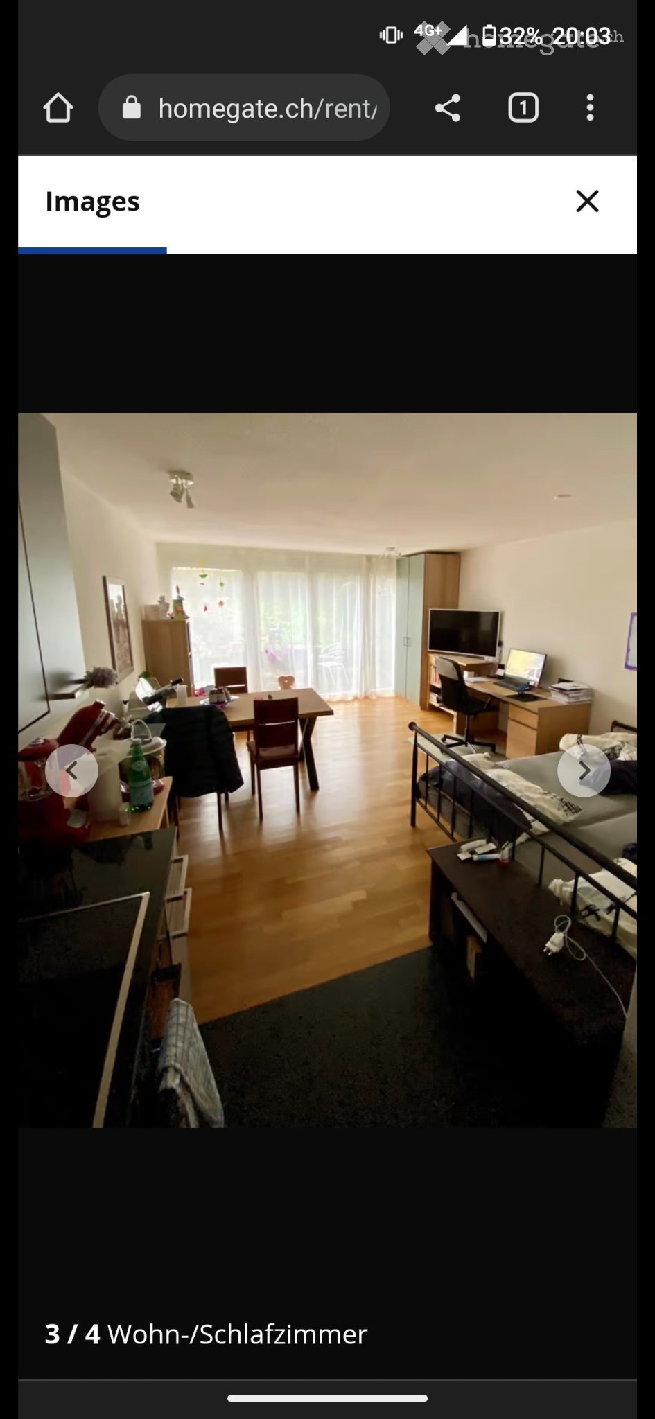 1 ½ rooms apartment