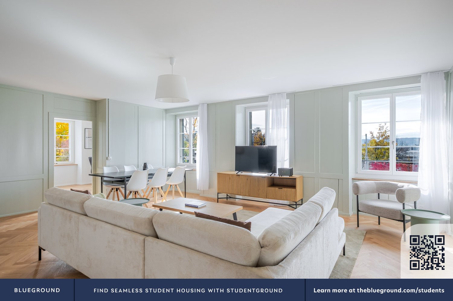 3 ½ rooms furnished flat