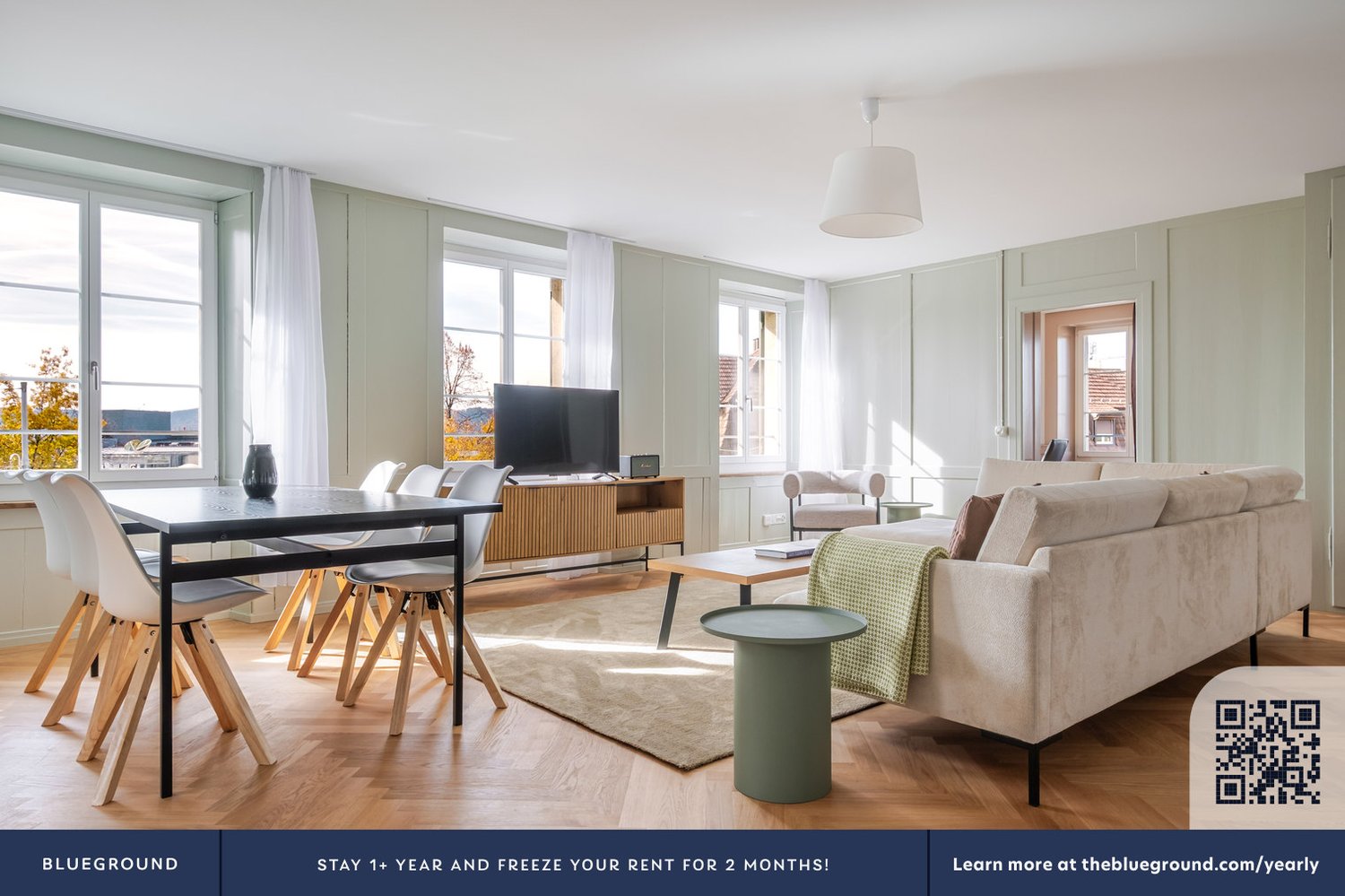 3 ½ rooms furnished flat