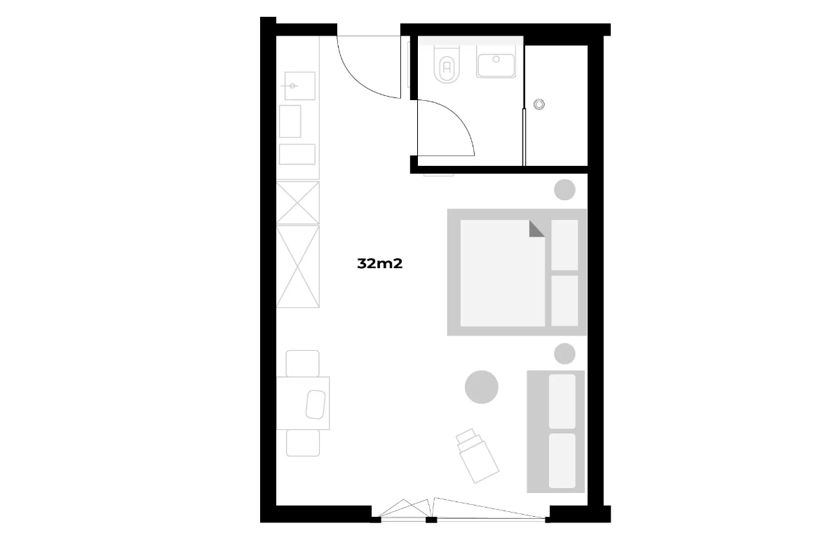 1 ½ rooms furnished flat, photo 9 of 9