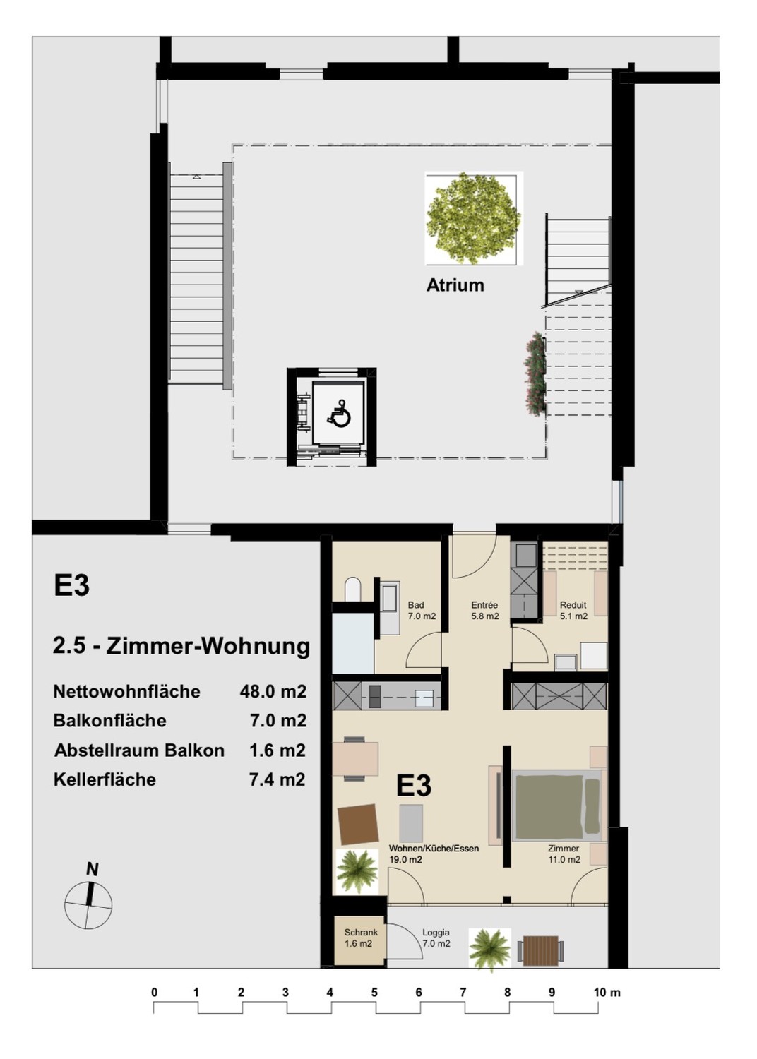 2 ½ rooms apartment