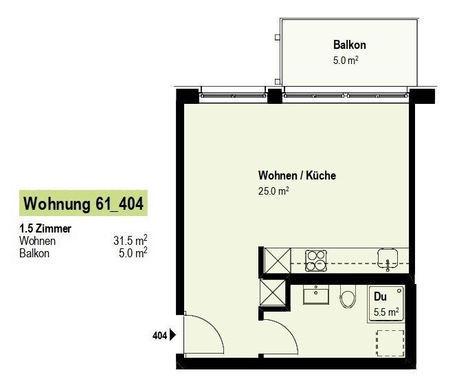 1 ½ rooms apartment, photo 7 of 7