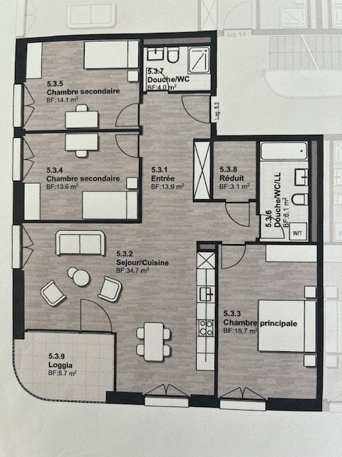 4 ½ rooms apartment