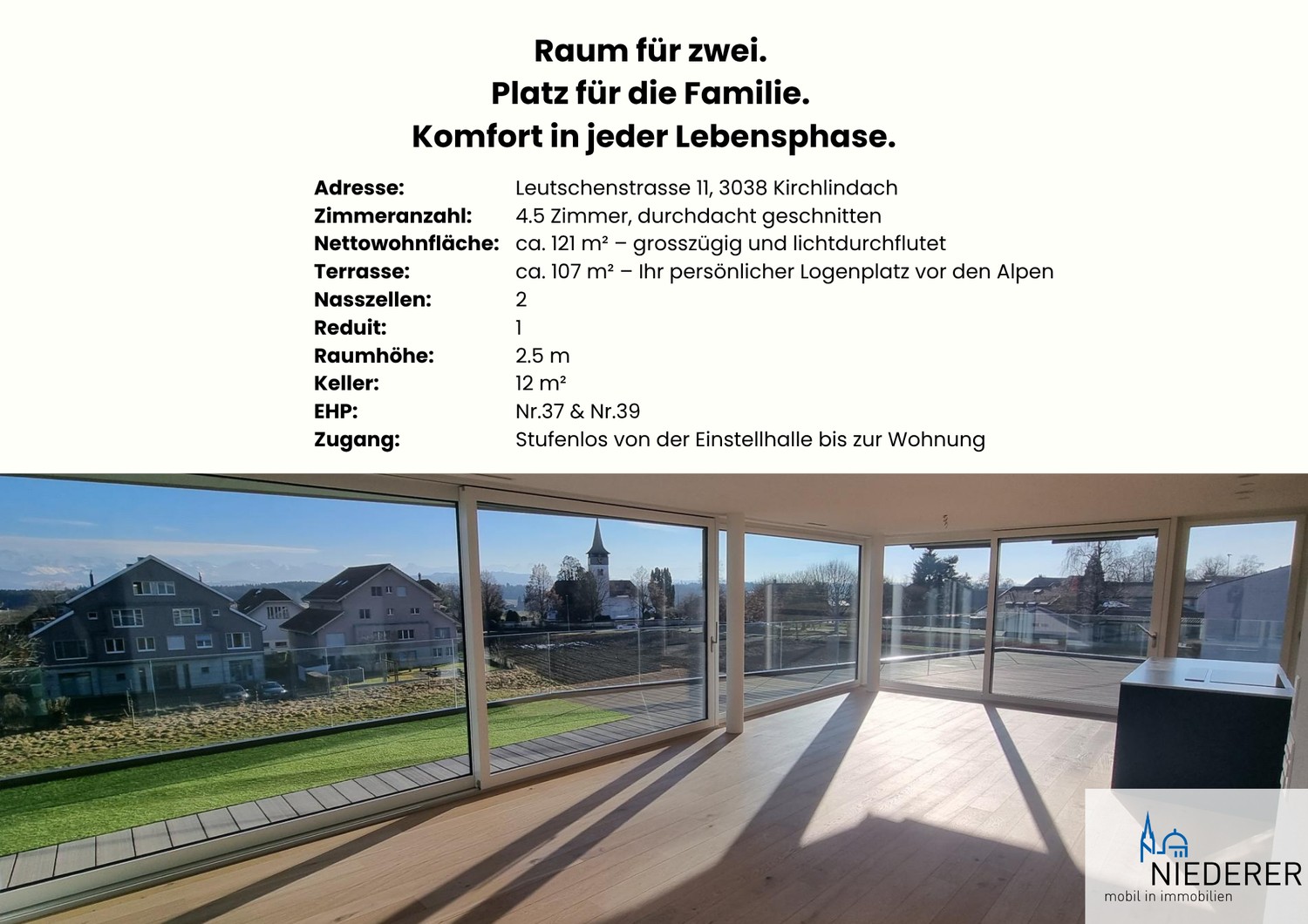 Appartement en attique de 4 ½ pièces