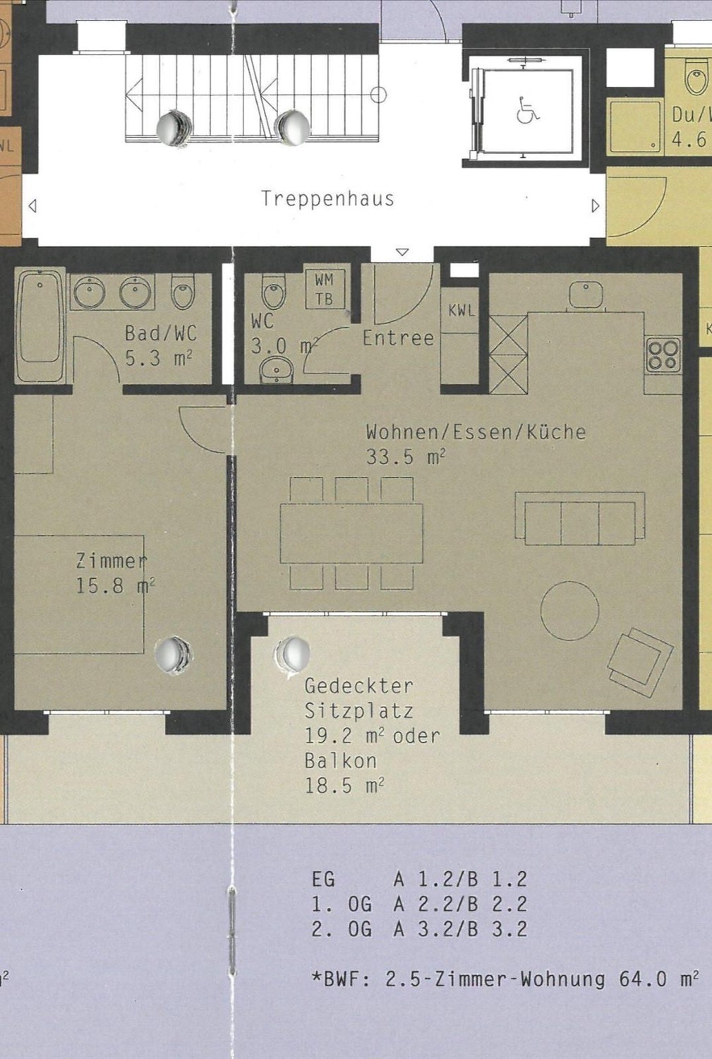 2 ½ rooms apartment