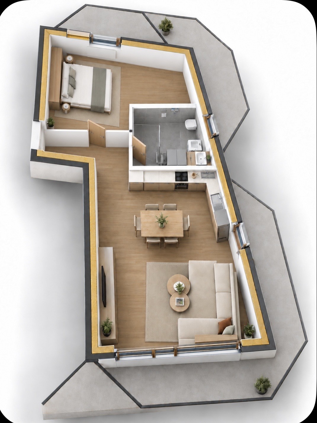 3 ½ rooms apartment