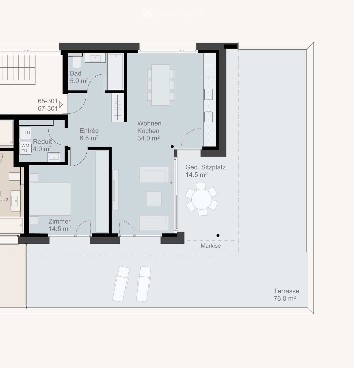 2 rooms apartment, photo 2 of 5