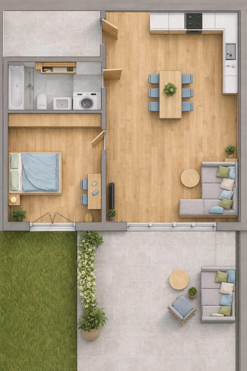 2 pièces appartement