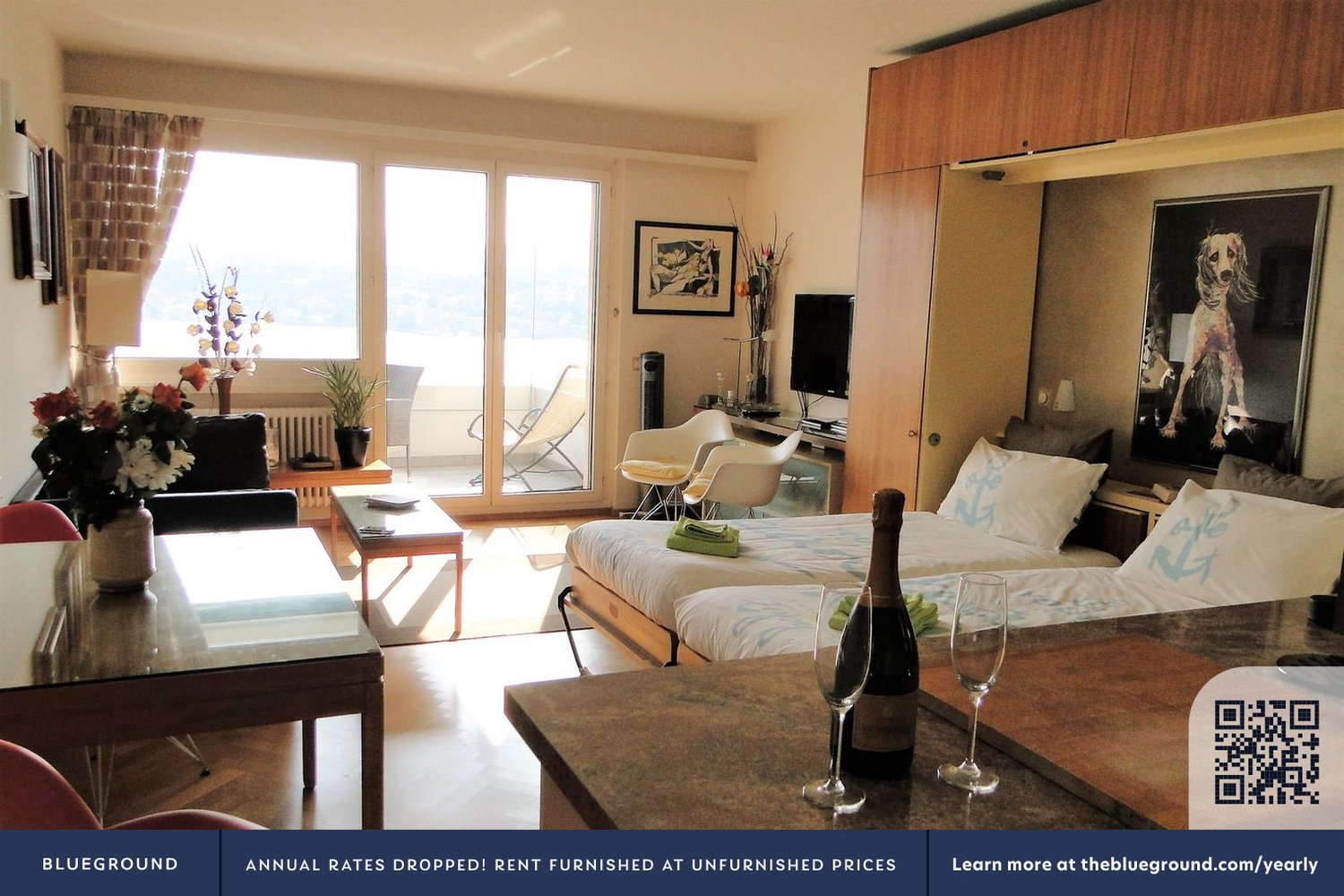 2 rooms furnished flat