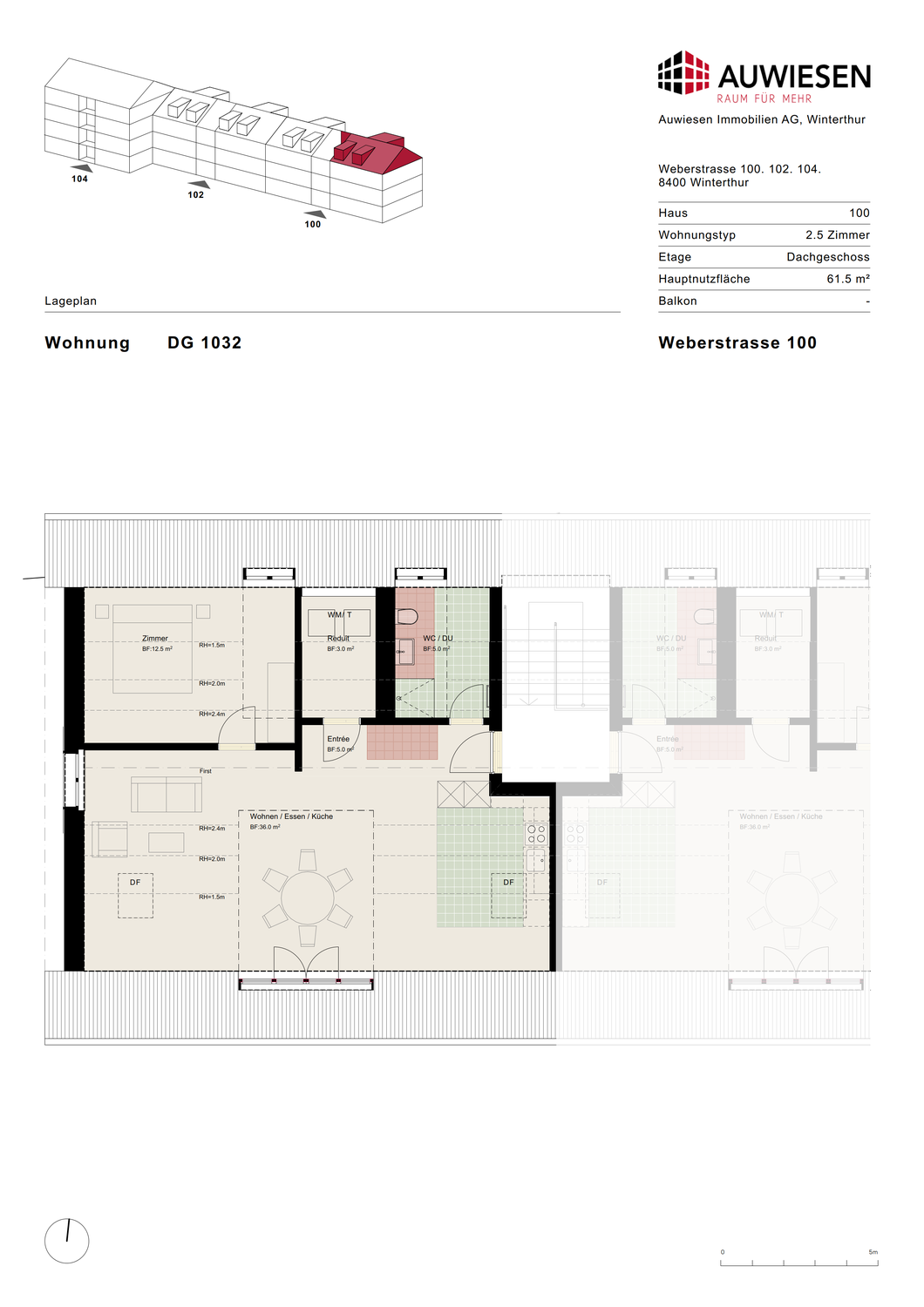 2 ½ rooms roof flat, photo 4 of 4