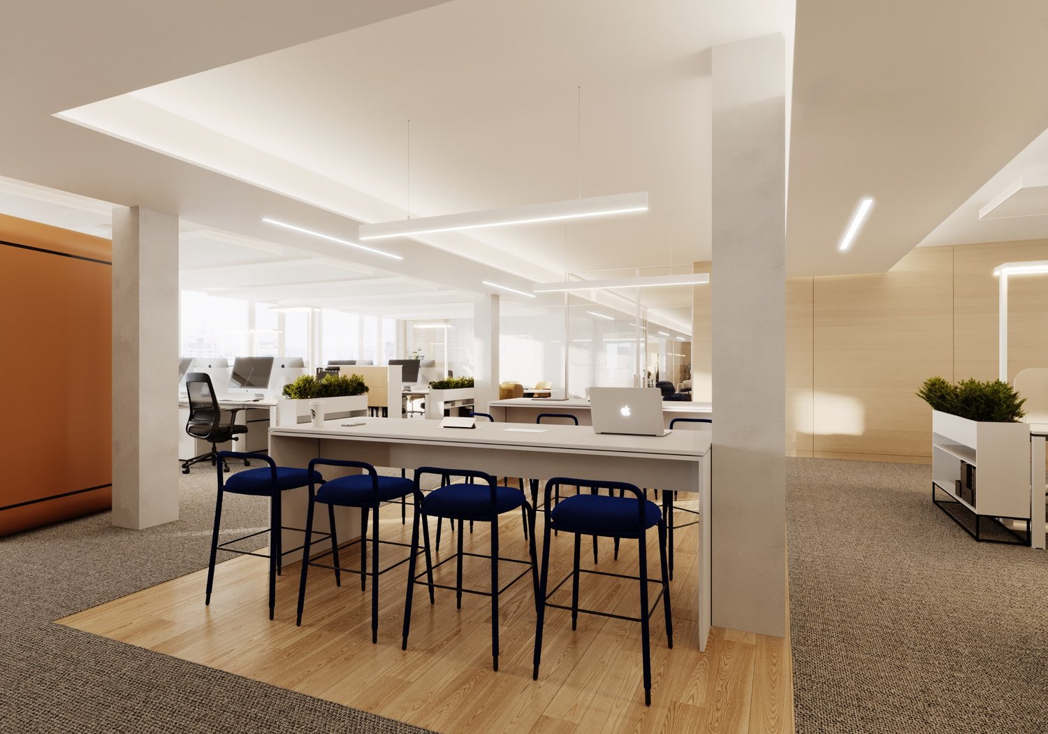 1390m² office