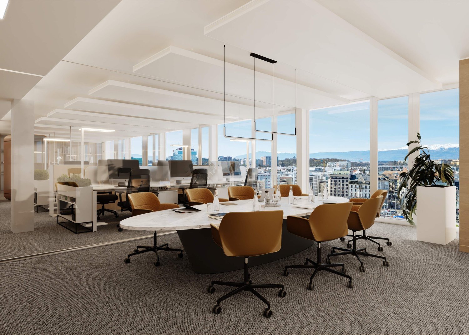 1390m² office