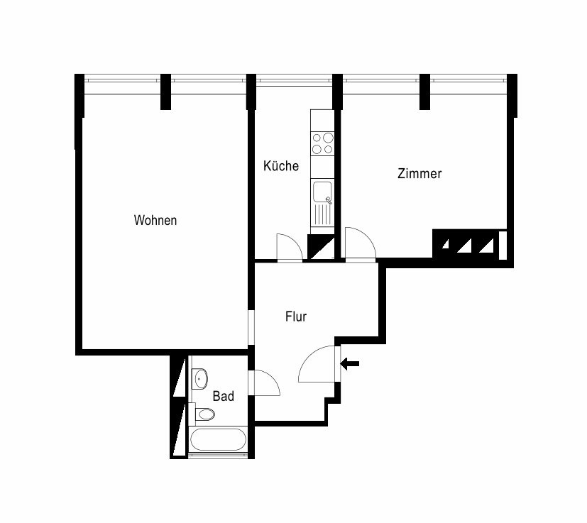 2 rooms apartment