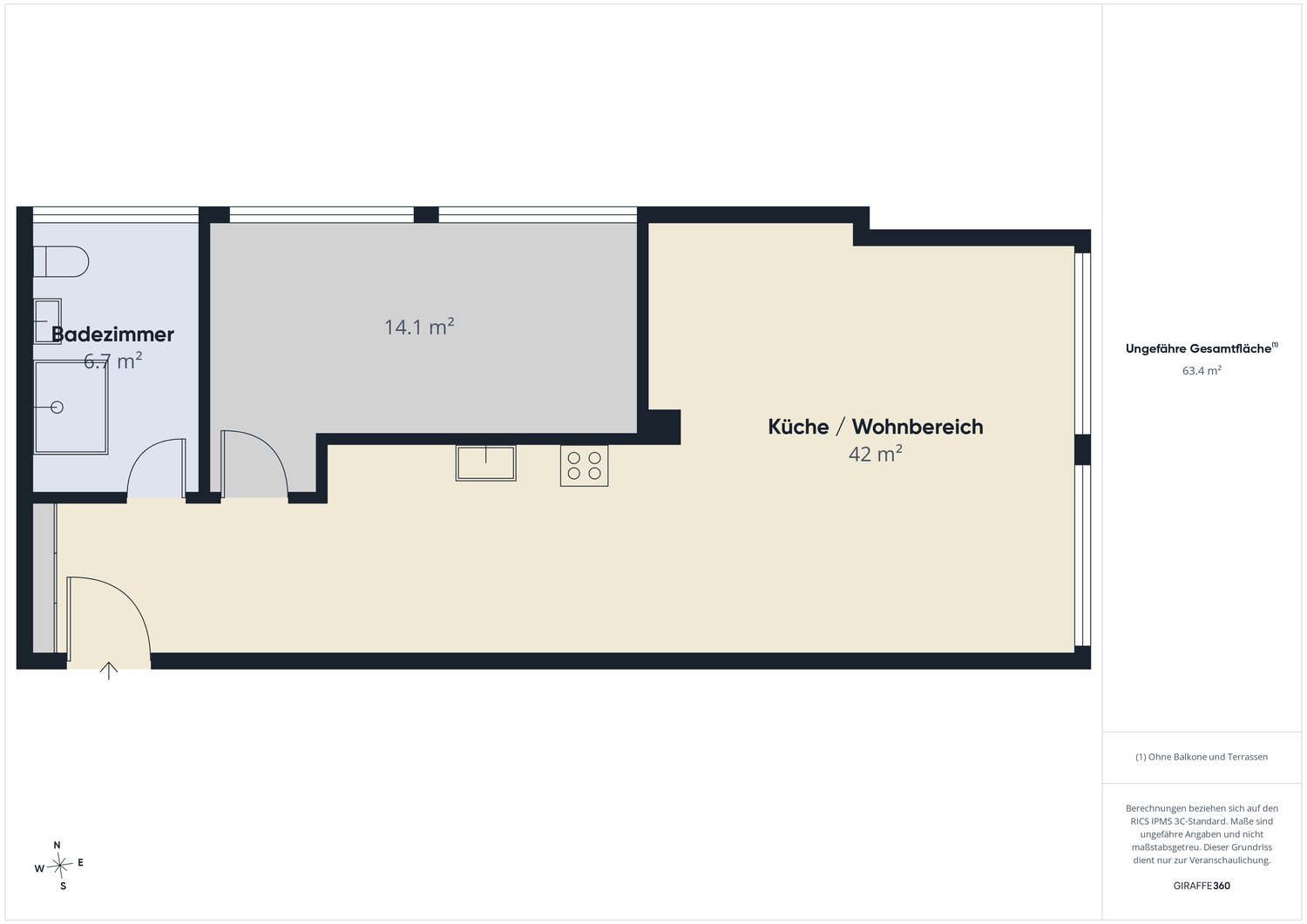 2 ½ rooms apartment