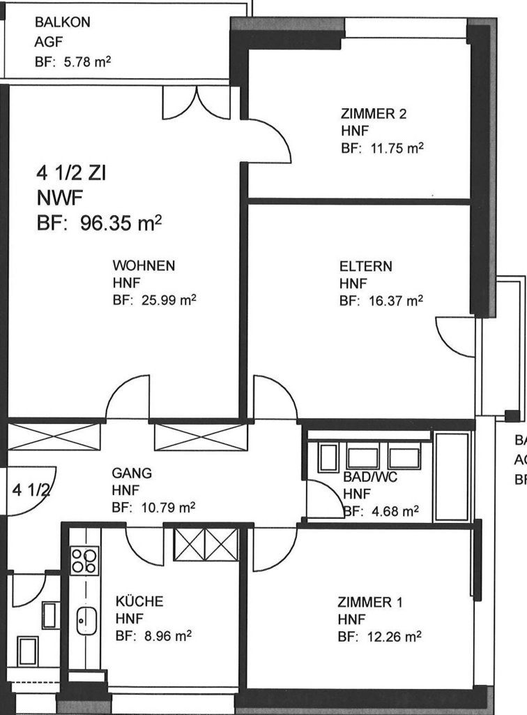 4 ½ rooms apartment