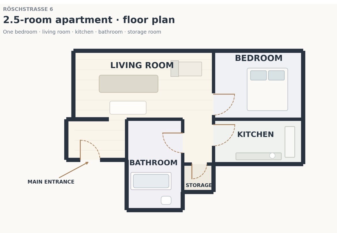 Appartement de 1 ½ pièce