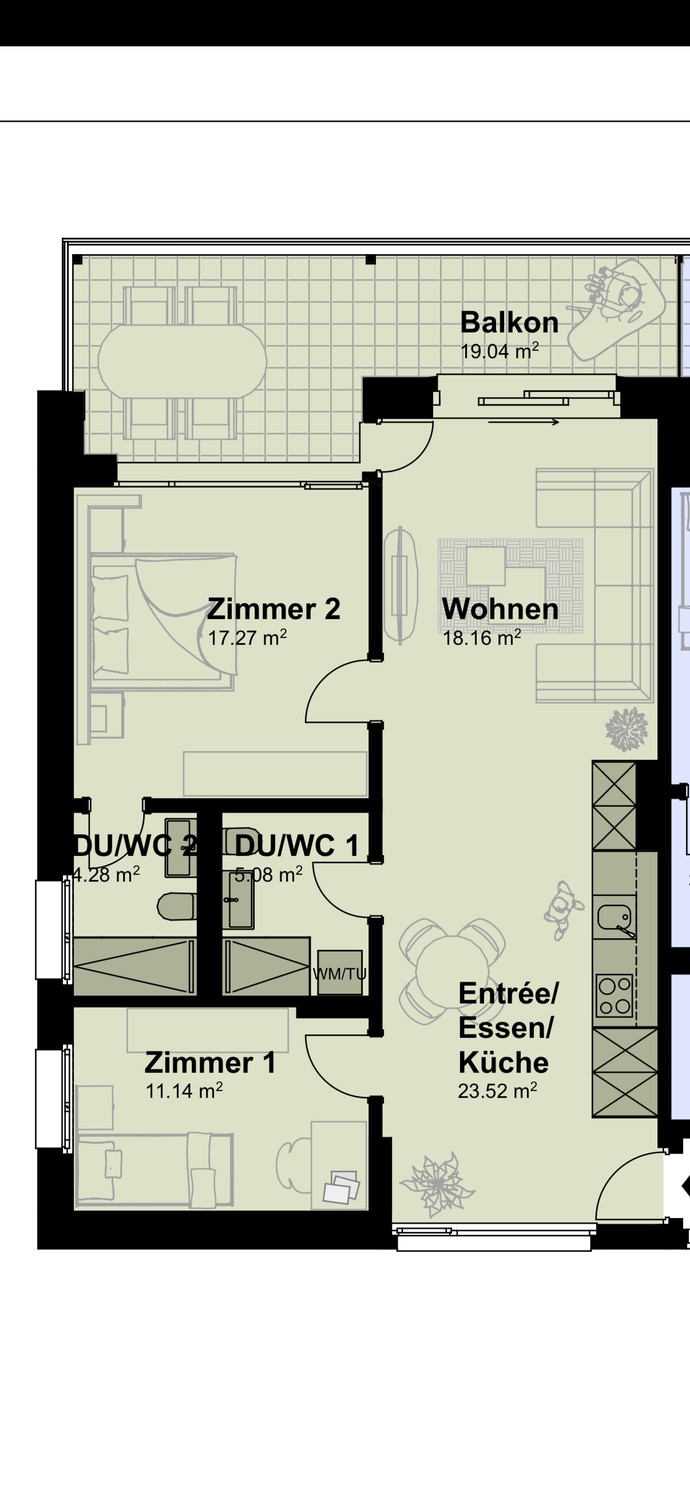 3 ½ rooms apartment