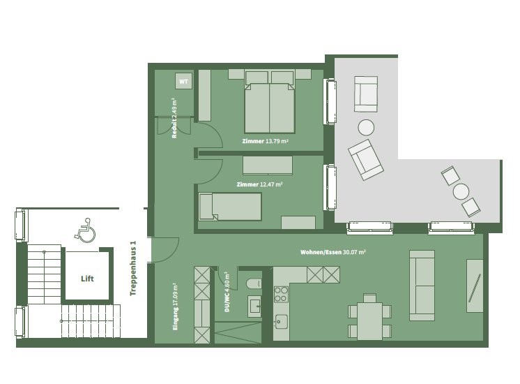 appartamento di 2 ½ locali