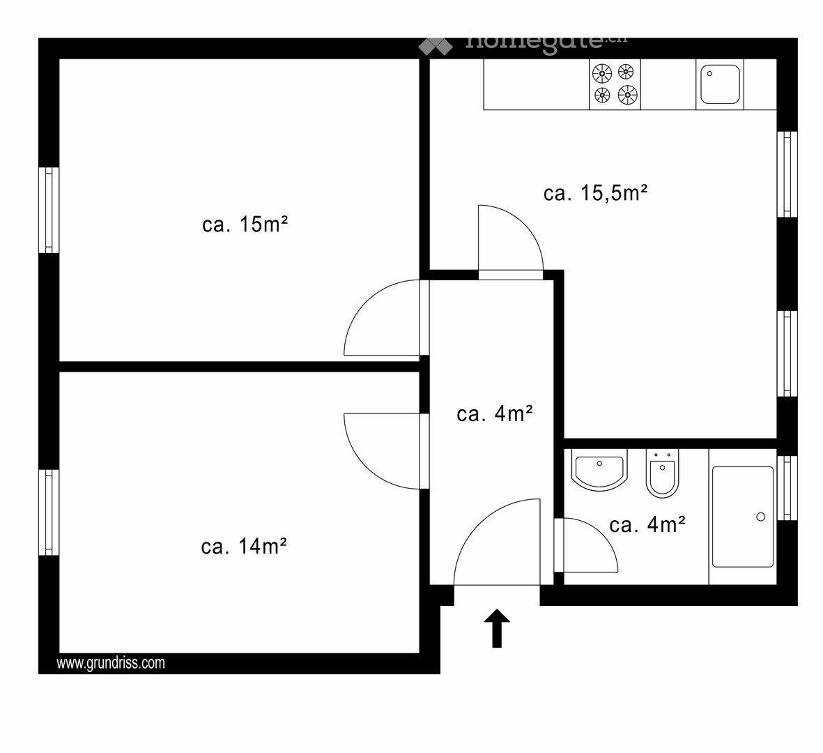 2 rooms apartment, photo 5 of 5