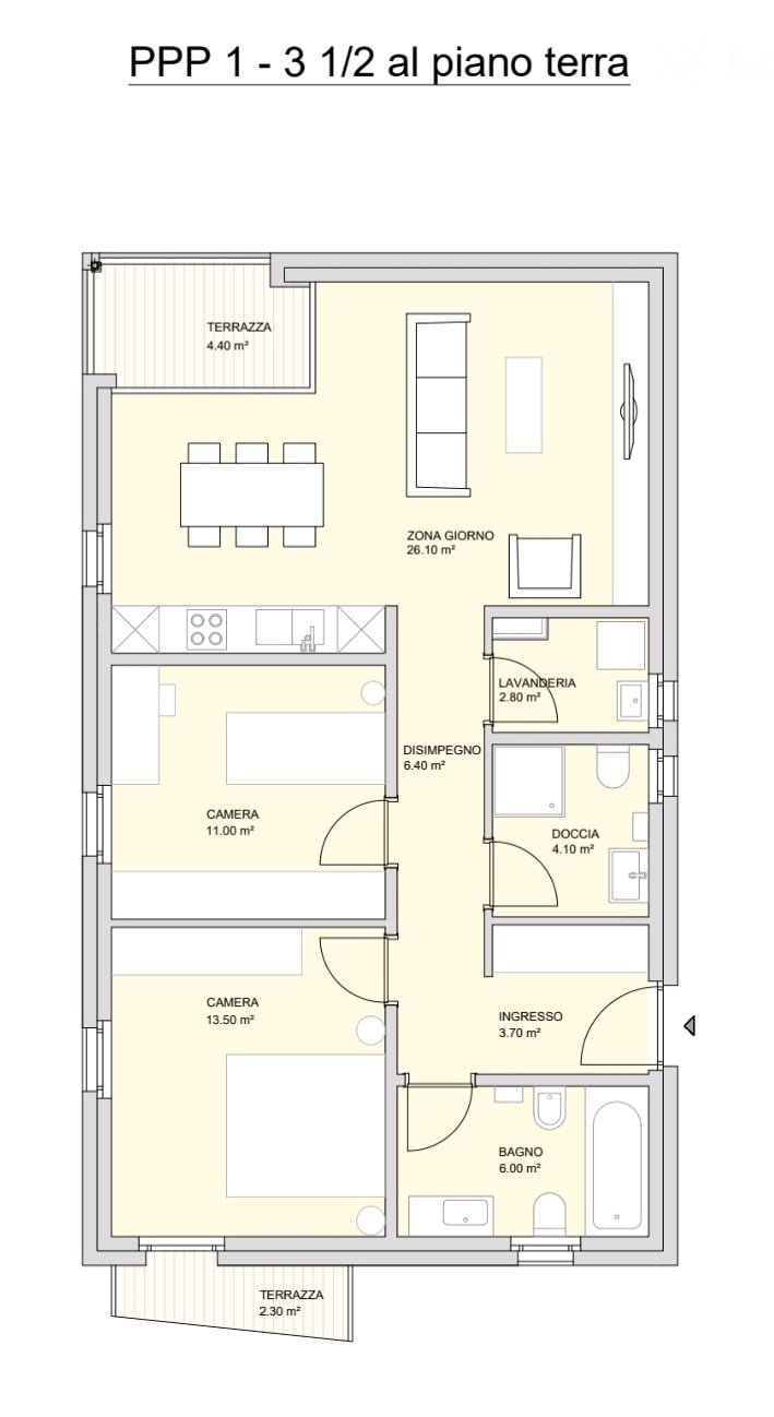 3 ½ rooms apartment
