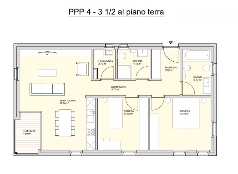 3 ½ rooms apartment