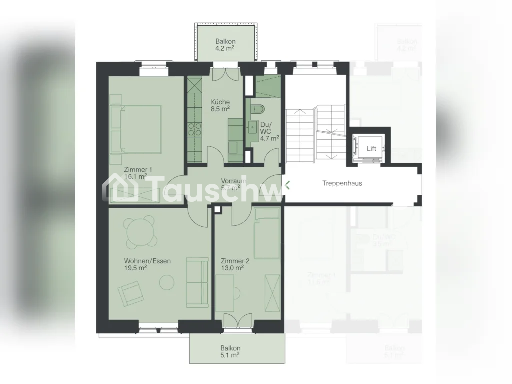 3 rooms apartment, photo 7 of 7