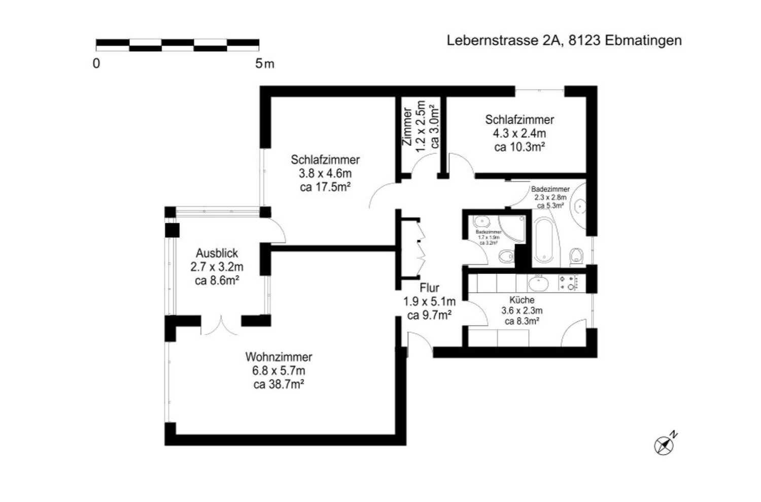 3 ½ pièces appartement