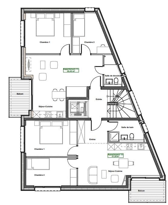 3 ½ rooms apartment, photo 2 of 3