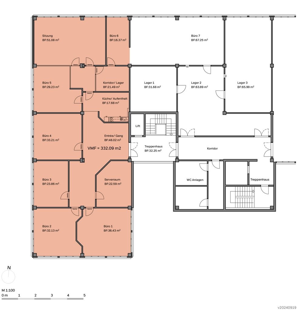 420m² office