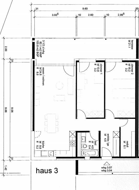 Appartement de 3 ½ pièces
