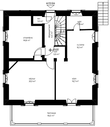 3 ½ rooms apartment