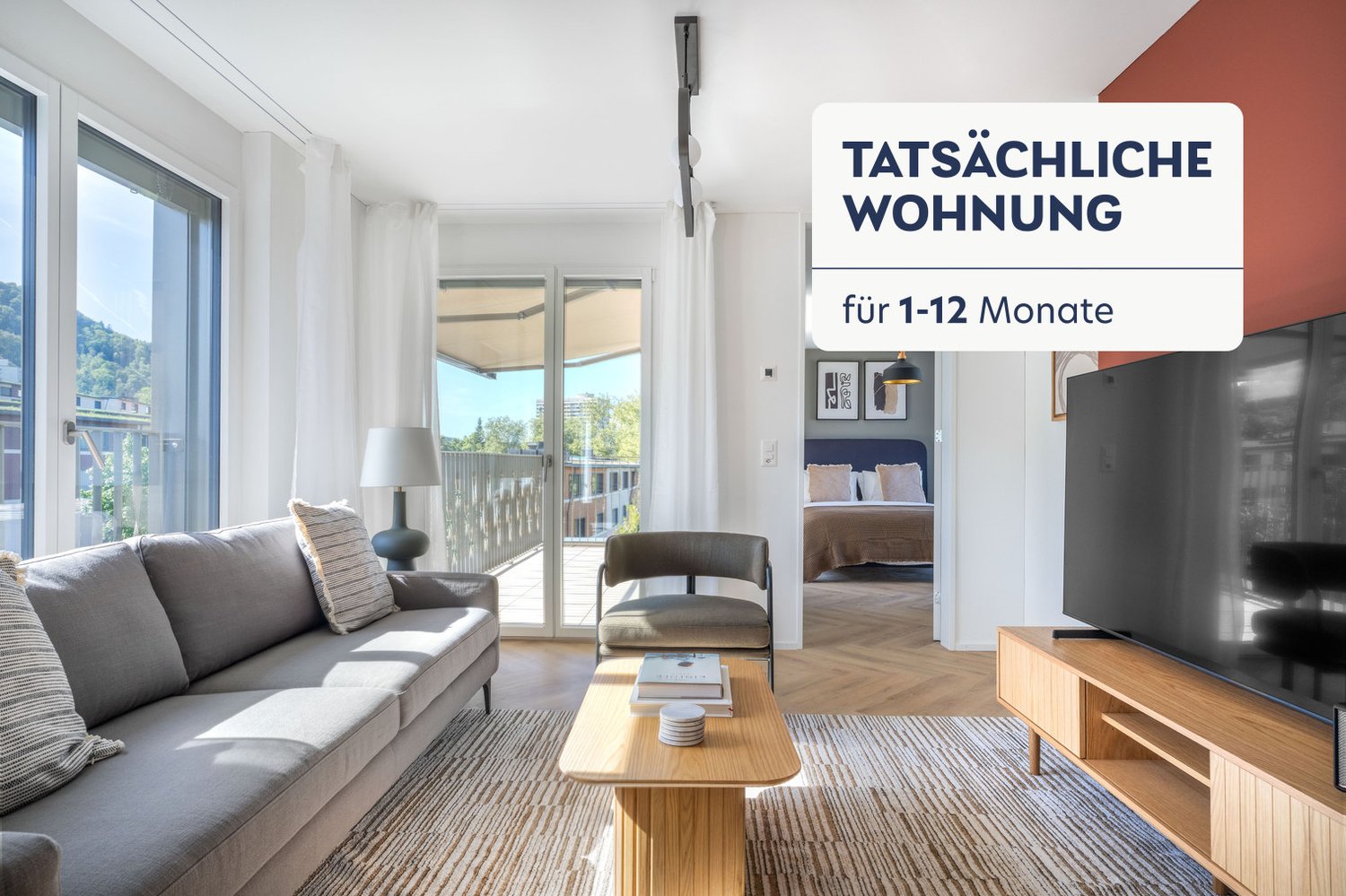 2 ½ rooms furnished flat