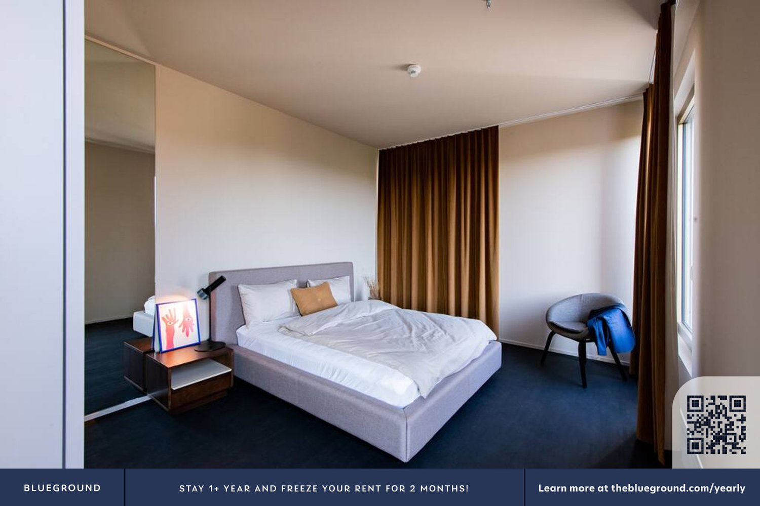 3 rooms furnished flat