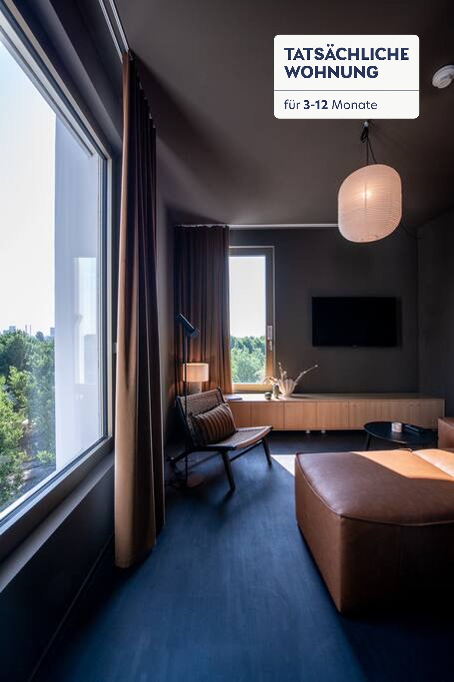 3 rooms furnished flat