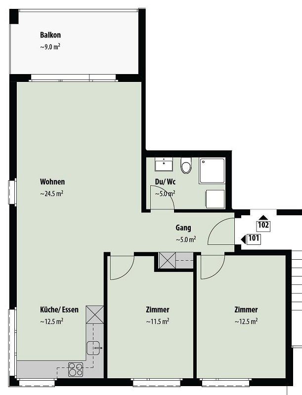 3 ½ rooms apartment, photo 7 of 9