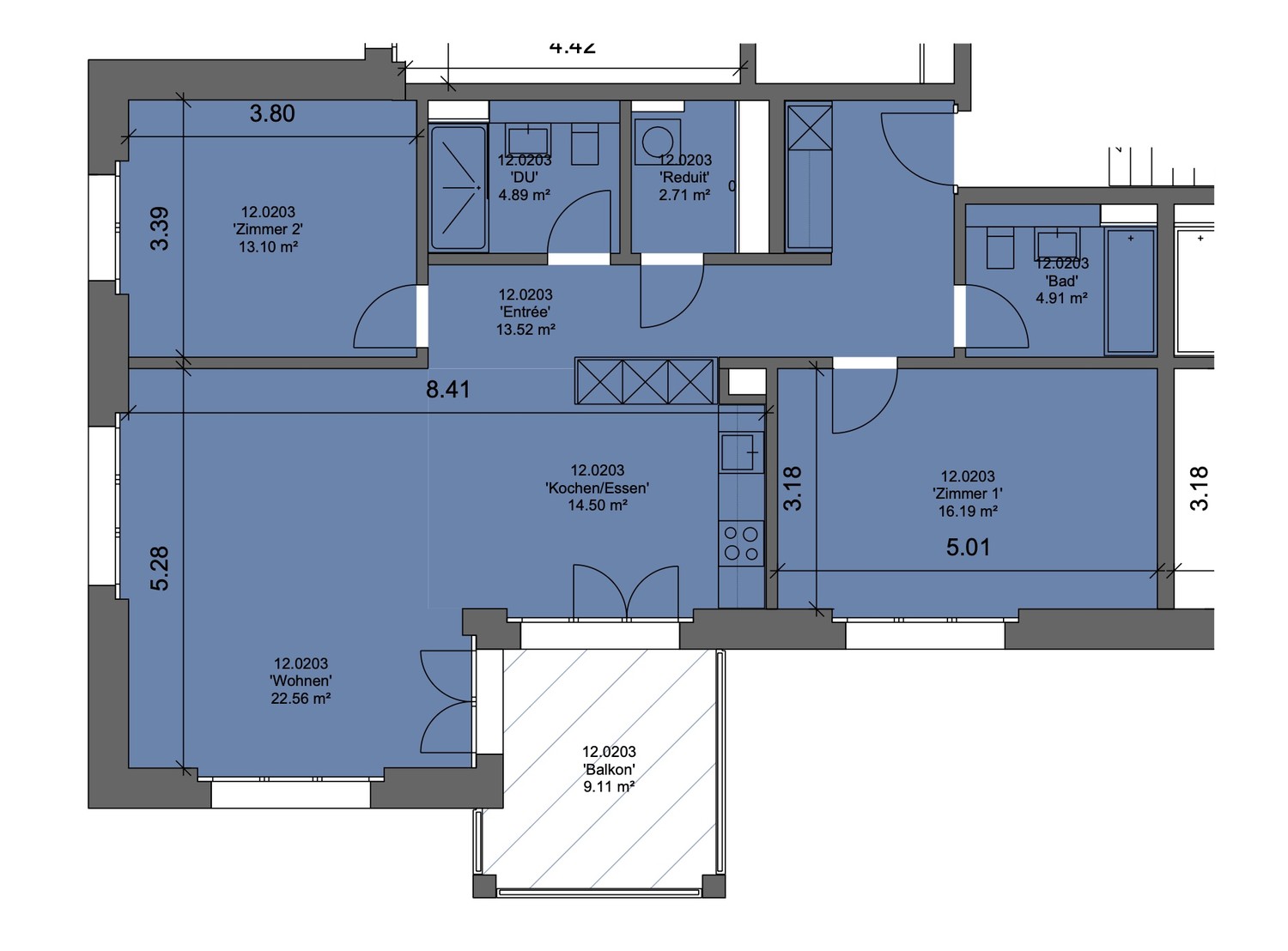 Appartement de 3 ½ pièces
