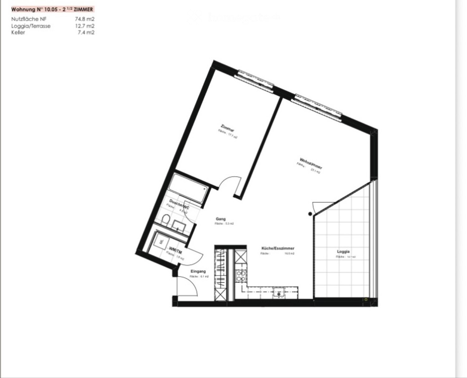 2 rooms apartment